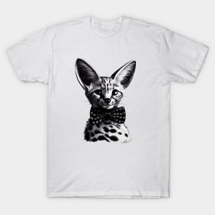 Bow tie serval T-Shirt